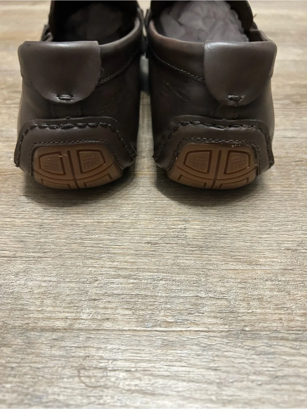 Cole Han Somerset Men's Size 11.5 M Brown Leather Driving Loafers Gold Horse Bit